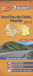 Michelin 511 Nord-pas-de-calais, Picardie 2014 - (ISBN 9782067191587)