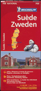 MICHELIN WEGENKAART 753 ZWEDEN - (ISBN 9782067172814)