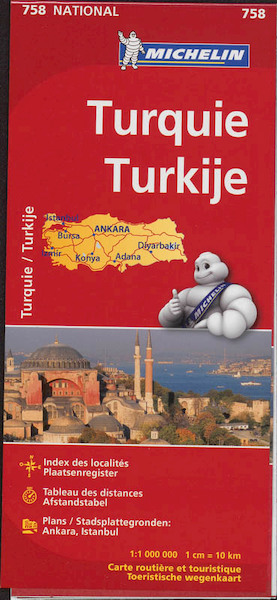 MICHELIN WEGENKAART 758 TURKIJE - (ISBN 9782067173149)