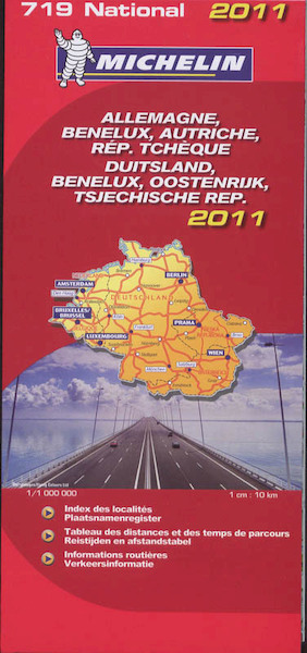Michelin 719 Duitsland, Benelux, Oostenrijk, tsjechie - (ISBN 9782067156203)