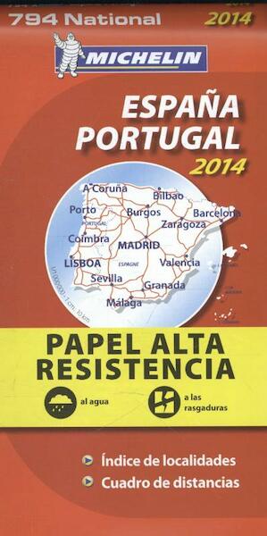 794 Espagne, Portugal - Spanje Portugal 2014 Onverscheurbaar - (ISBN 9782067191785)