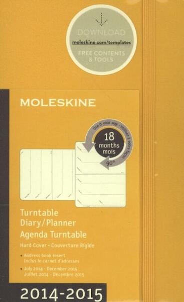 Moleskine 2014-2015 Turntable Planner, 18 Month, Pocket, Orange Yellow - (ISBN 9788867322909)