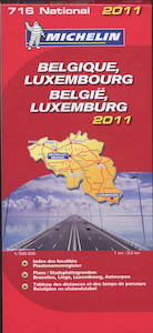 Michelin nationale kaart 716 Belgique/Luxembourg / Belgie Luxemburg - (ISBN 9782067156043)