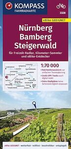 KOMPASS Fahrradkarte Nürnberg, Bamberg, Steigerwald 1:70.000, FK 3328 - (ISBN 9783990446560)