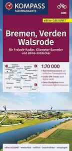 KOMPASS Fahrradkarte Bremen, Verden, Walsrode 1:70.000, FK 3315 - (ISBN 9783990446652)