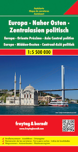 Europa - Naher Osten - Zentralasien 1 : 5 500 000 politisch. Autokarte - (ISBN 9783707911503)