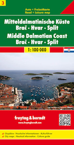 Mitteldalmatinische Küste 1 : 100 000 Blatt 3 - (ISBN 9783850849982)