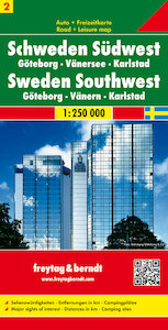 FuB Schweden 02 Südwest, Göteborg, Vaenersee, Karlstad 1 : 250 000. Autokarte - (ISBN 9783707903195)