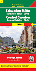 FuB Schweden 04 Mitte, Sundsvall, Falun, Gävle 1 : 250 000. Autokarte - (ISBN 9783707903218)