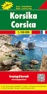 Korsika, Top 10 Tips, Autokarte 1:150.000 - (ISBN 9783707905823)