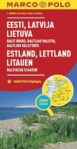 MARCO POLO Länderkarte Estland, Lettland, Litauen, Baltische Staaten 1: 800 000 - (ISBN 9783829738255)