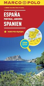 MARCO POLO Länderkarte Spanien, Portugal, Andorra 1:800 000 - (ISBN 9783829738453)