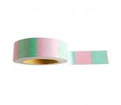 Washi tape Mint pink, per 9 stuks - (ISBN 8719322147189)