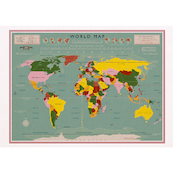 Kaart vintage world map - (ISBN 5027455418858)