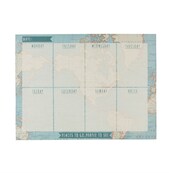 Weekplanner vintage world map - (ISBN 5055992739648)