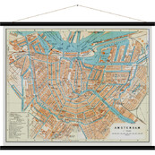 Amsterdam vintage wandkaart - (ISBN 5407004630700)