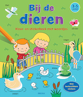 Kleur- en stickerboek met woordjes - Bij de dieren (3-5 j.) - ZNU (ISBN 9789044754148)