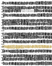 Zwart-wit-goud spiraalboek groot (lijnen) / Grand carnet à spirale noir-blanc-or - (ISBN 9789044751864)