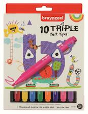 Bruynzeel Kids 10 driekantige viltstiften - (ISBN 8712079421045)
