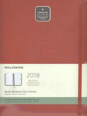 Moleskine 12 Monate Wochen Notizkalender 2018, XL Soft Cover, Scharlachrot - (ISBN 8055002854252)