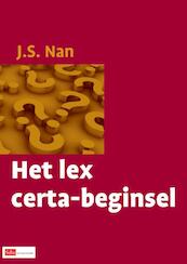 Het lex certa-beginsel - Joost Nan (ISBN 9789012389099)