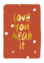 Card Love you mean it, per 5 stuks - (ISBN 8719322149206)