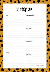 Notepad Cheetah - (ISBN 8719322146175)