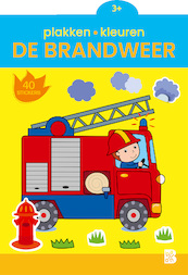 Plakken en kleuren - De brandweer 3+ - (ISBN 9789403223797)