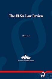 The ELSA Law Review - (ISBN 9789462405714)