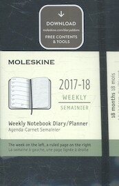 Moleskine 18 Monate Wochen Notizkalender 2017/2018, A6 Soft Cover, Schwarz - (ISBN 8055002854139)