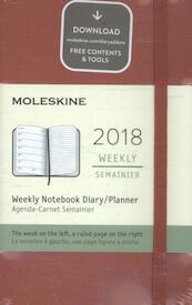Moleskine 12 Monate Wochen Notizkalender 2018, A6 Hard Cover, Scharlachrot - (ISBN 8055002854054)