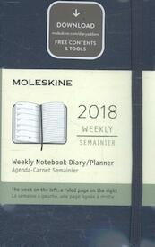 Moleskine 12 Monate Wochen Notizkalender 2018, A6 Hard Cover, Saphir - (ISBN 8055002855679)