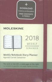 Moleskine 12 Monate Wochen Notizkalender 2018, A6 Hard Cover, Hagebutte - (ISBN 8055002855686)
