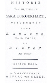 Historie van mejuffrouw Sara Burgerhart - Betje Wolff, Aagje Deken (ISBN 9789062590339)