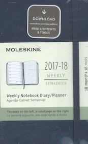 Moleskine 18 Monate Wochen Notizkalender 2017/2018, A6 Hard Cover, Saphir - (ISBN 8055002855754)