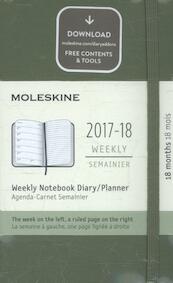 Moleskine 18 Monate Wochen Notizkalender 2017/2018, A6, Hard Cover, Ulmengrün - (ISBN 8055002855778)