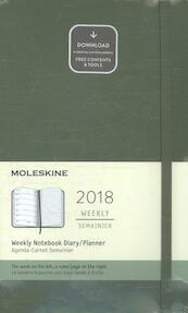 Moleskine 12 Monate Wochen Notizkalender 2018, A5 Hard Cover, Ulmengrün - (ISBN 8055002855730)