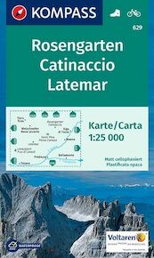 Rosengarten / Catinaccio / Latemar 1 : 25 000 - (ISBN 9783850267144)