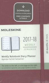 Moleskine 18 Monate Wochen Notizkalender 2017/2018, A6 Hard Cover, Hagebutte - (ISBN 8055002855761)