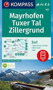 Mayrhofen, Tuxer Tal, Zillergrund 1:25 000 - (ISBN 9783990445563)
