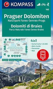 Pragser Dolomiten, Naturpark Fanes-Sennes-Prags, Dolomiti di Braies, Parco Naturale Fanes-Senes-Braies 1:25 000 - (ISBN 9783990446300)