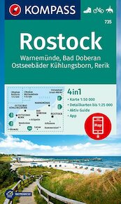 KOMPASS Wanderkarte 735 Rostock, Warnemünde - (ISBN 9783990447383)
