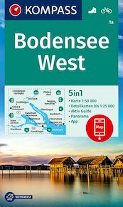 KOMPASS Wanderkarte 1a Bodensee West - (ISBN 9783990447352)
