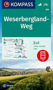 KOMPASS Wanderkarte 819 Weserbergland-Weg - (ISBN 9783990447505)