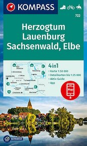 KOMPASS Wanderkarte 722 Herzogtum Lauenburg, Sachsenwald, Elbe - (ISBN 9783990447369)