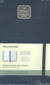 Moleskine 12 Monate Wochen Notizkalender 2018, A5 Hard Cover, Saphir - (ISBN 8055002855716)