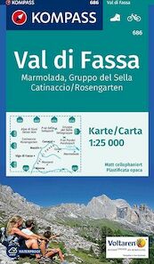 Val di Fassa, Marmolada, Gruppo del Sella, Catinaccio/Rosengarten 1:25 000 - (ISBN 9783990442692)