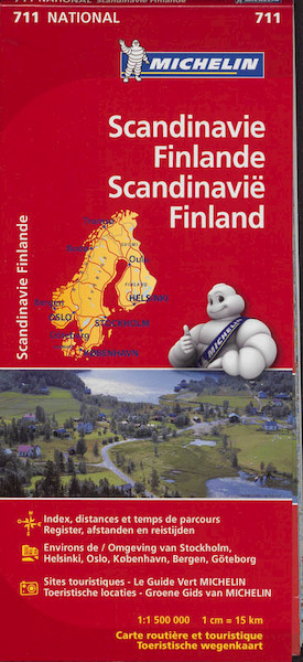 Michelin wegenkaart 711 Scandinavie - Finland - (ISBN 9782067170490)
