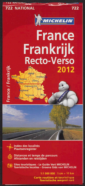 Michelin wegenkaart 722 Frankrijk recto verso 2012 - (ISBN 9782067171077)