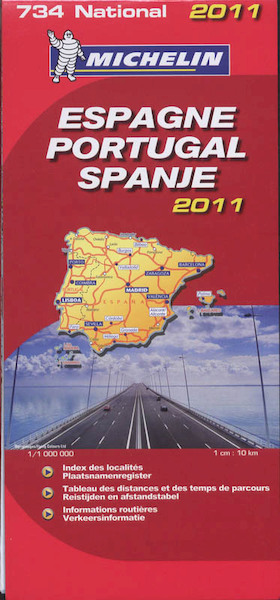 Michelin 734 Spanje, Portugal - (ISBN 9782067156036)